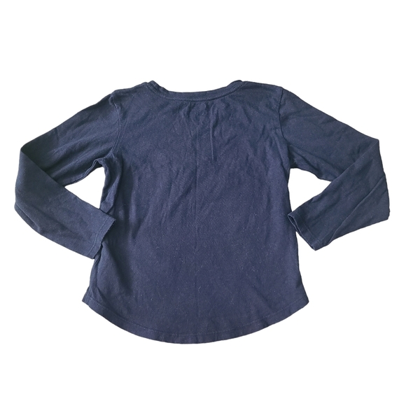 Old Navy Girls Sz XS 5 Black Long Sleeve Tee Shirt Be Your Own Hero - Picture 4 of 9
